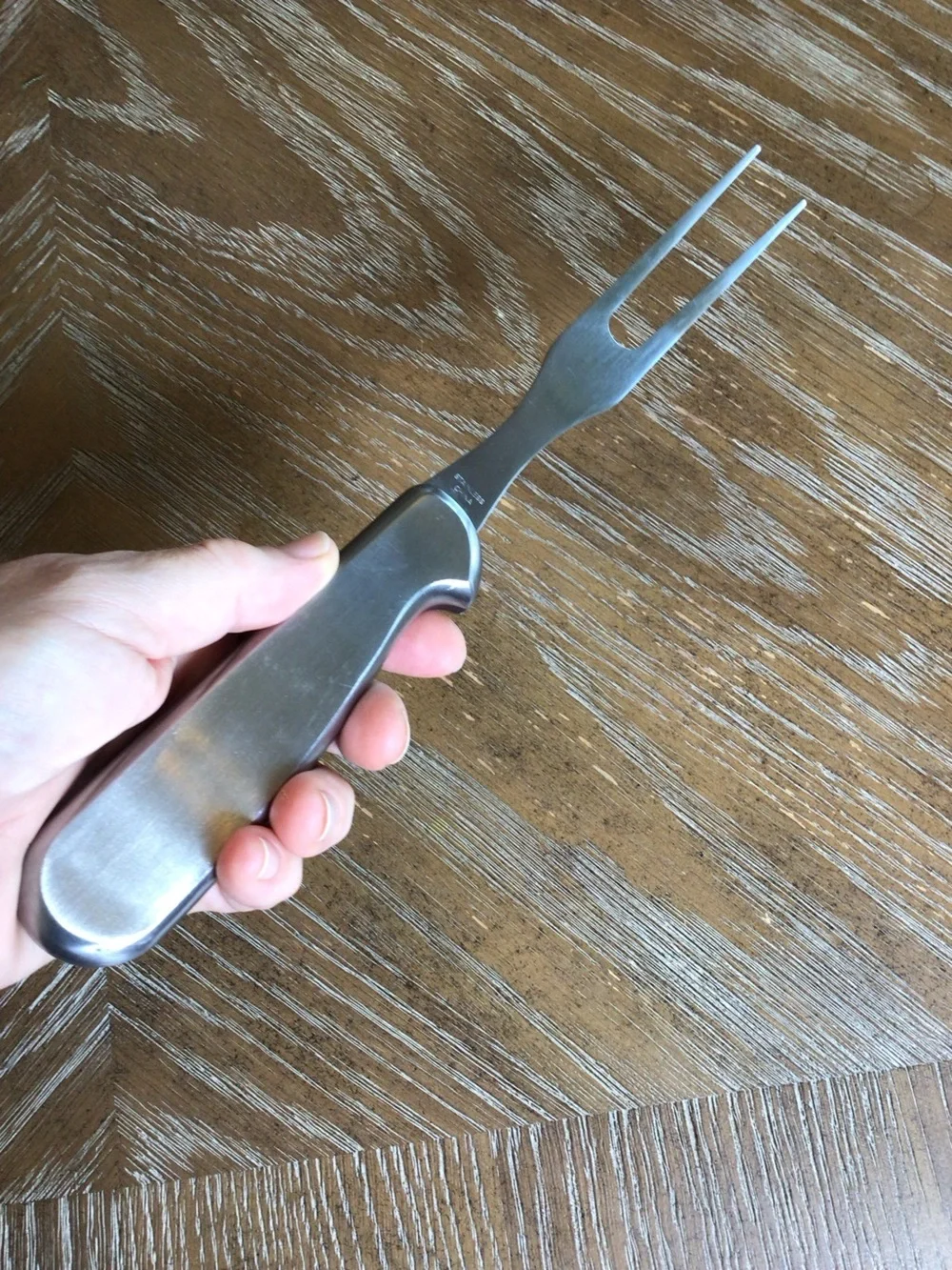 Ginsu Stainless Steel Carving Fork 2 Tine Meat Serving Fork 12”